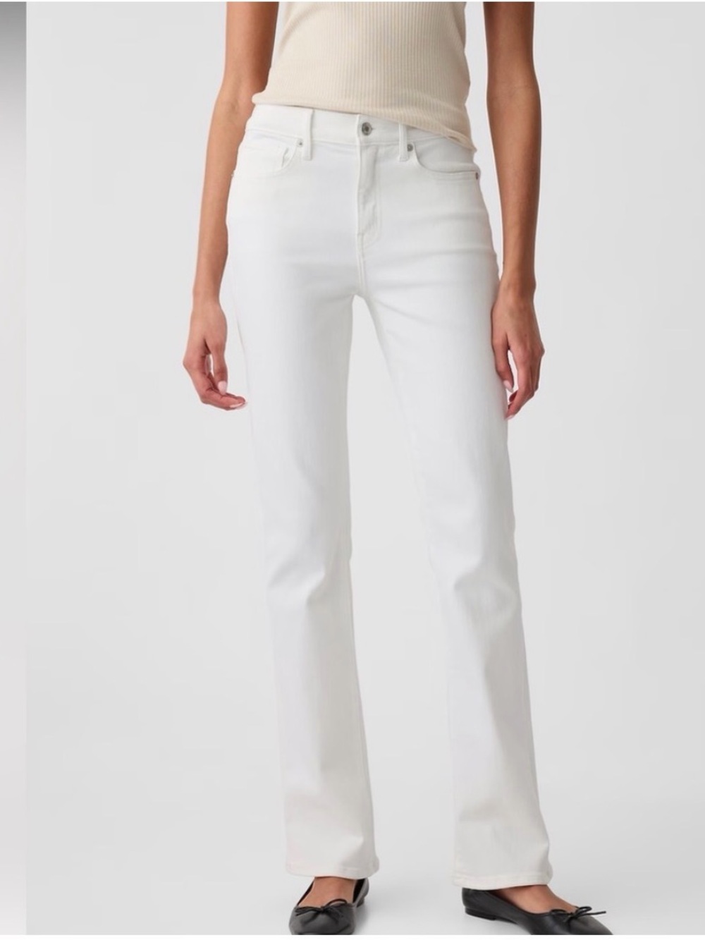 GAP White baby boot jeans